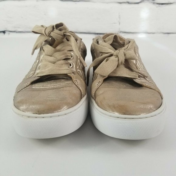 Tory Burch Marion Quilted Metallic Sneakers - Picture 4 of 8